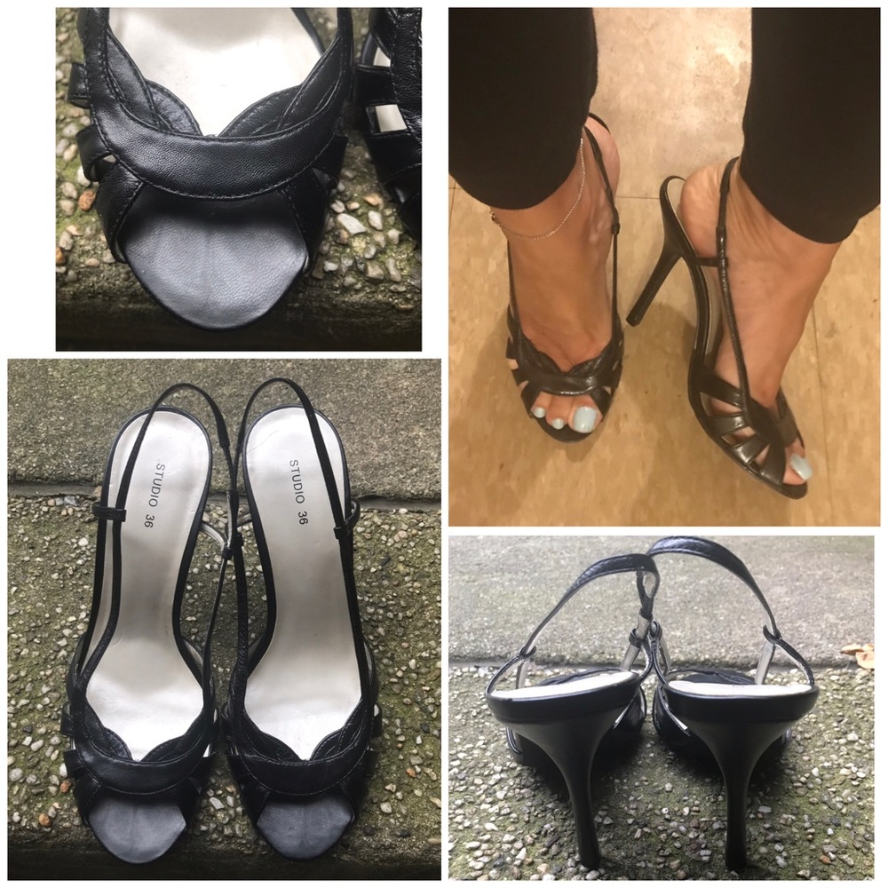 Vintage Inspired Sling Back Heels